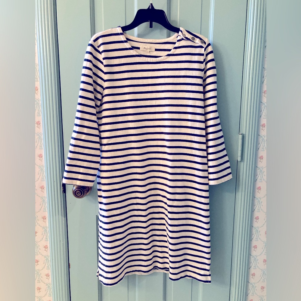 Madewell Striped Shift Dress, size S